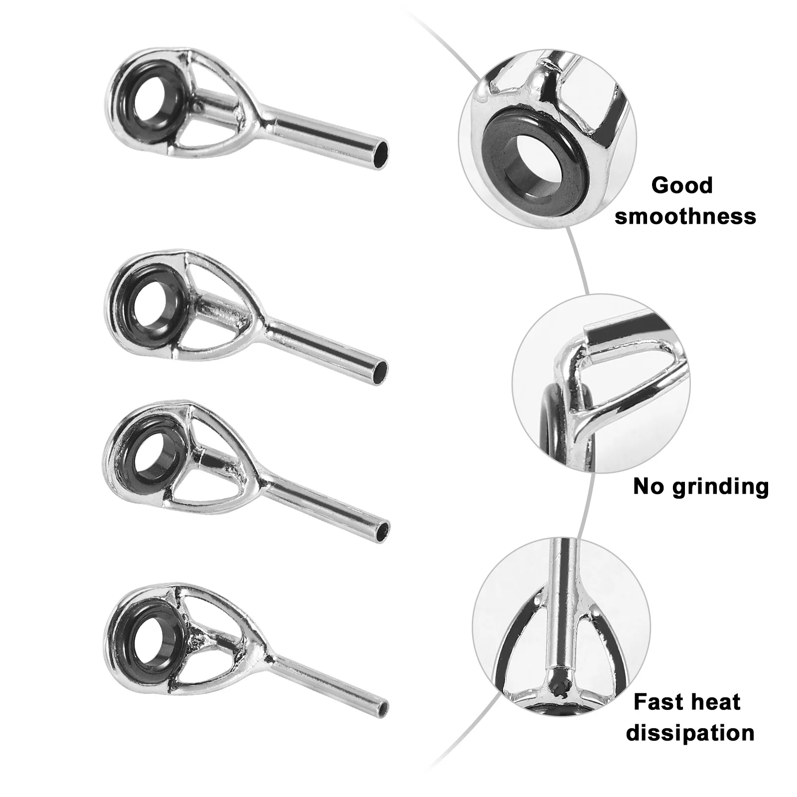

20pcs Fishing Rod Guide Ring Replacement Kit Tip Repair Tools Durable Stainless Accessories for Fishermen Gadgets Pole Parts