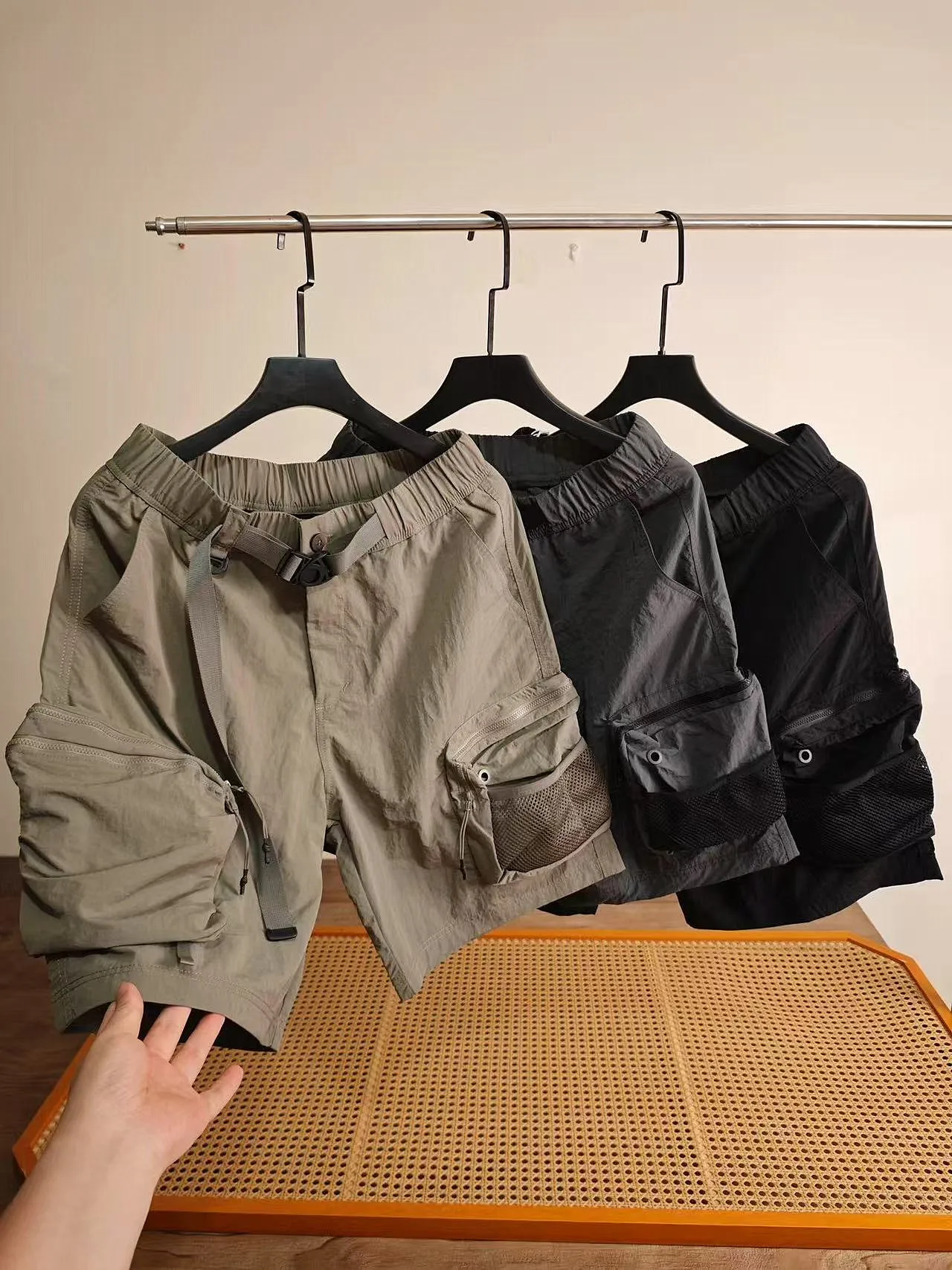 

Летняя повседневная мужская рабочая одежда orts Qui Dry Multi ket Five Tenths American Sle Loose Fit Youthful Energy Wind Straight...