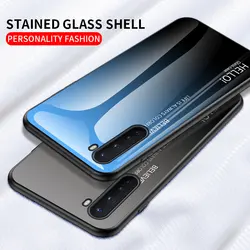 Oneplus 8 Nord AC2001 AC2003 5G Case Gradient Tempered Glass Back Cover Hard Case For One Plus Oneplus 8 Nord 5G Shell Protector