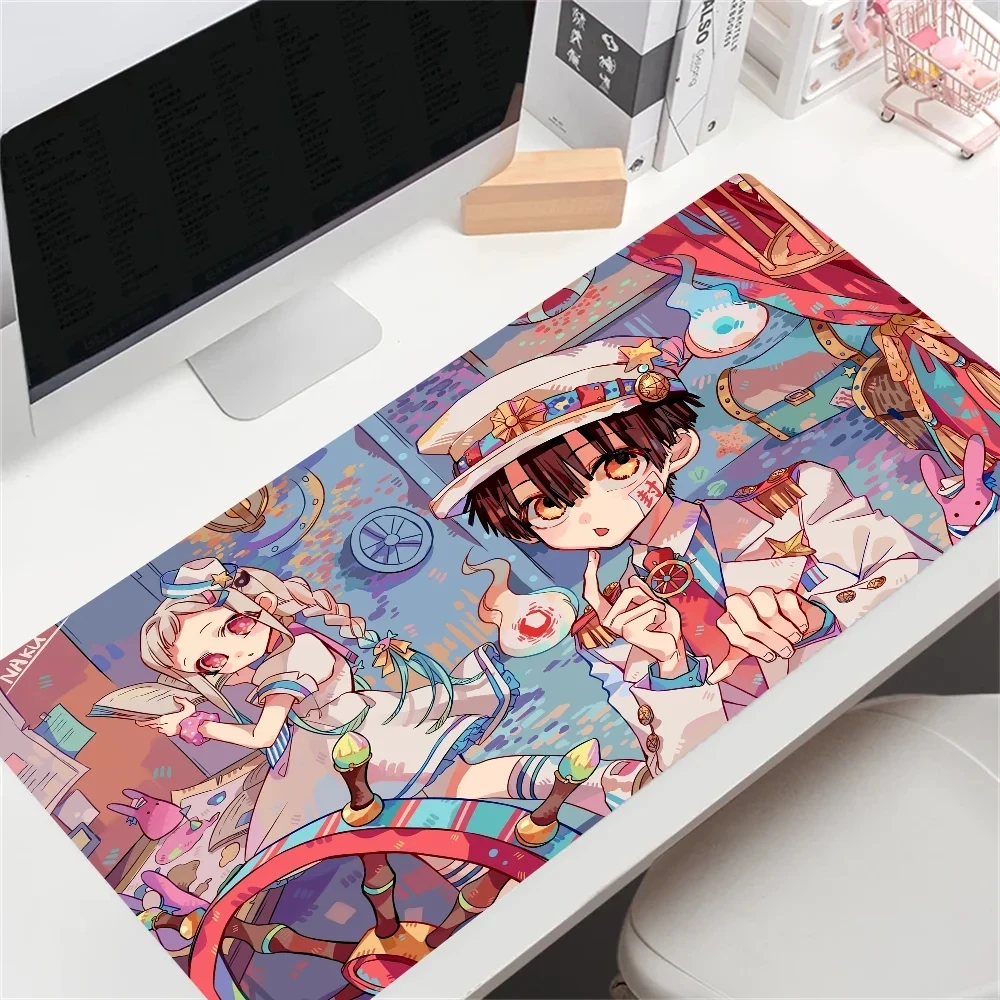 

XXL Gaming Mousepad Jibaku Shounen Hanako-kun Rubber Mouse Pad Speed Desk Mat Laptop Gaming Mat For Office Carpet Desk Accessory