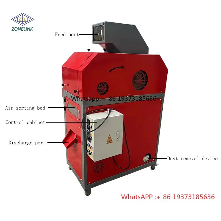 Sale Aluminum Plastic Separation Cable Wire Granulator Recycling Machine Plastic Copper Separating Machine Motor Core Components