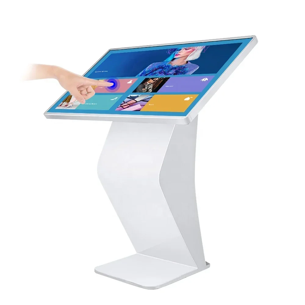 Horizontal All in One Stand Touch Screen Self Service Kiosk 10-point Android System and Win System 32