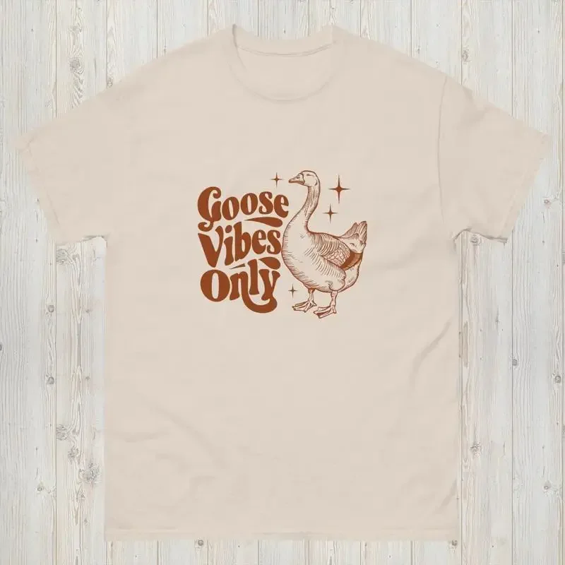 Goose vibes only t shirt retro animal funny shirts Pessimistic Aesthetic