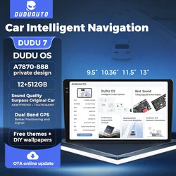 DUDUAUTO DUDU7 UIS7870 Araba Radyo 12G + 512G AKM7739 Toyota Honda Kia Nissan Android 13 Navigasyon GPS Multimedya Video Oynatıcı