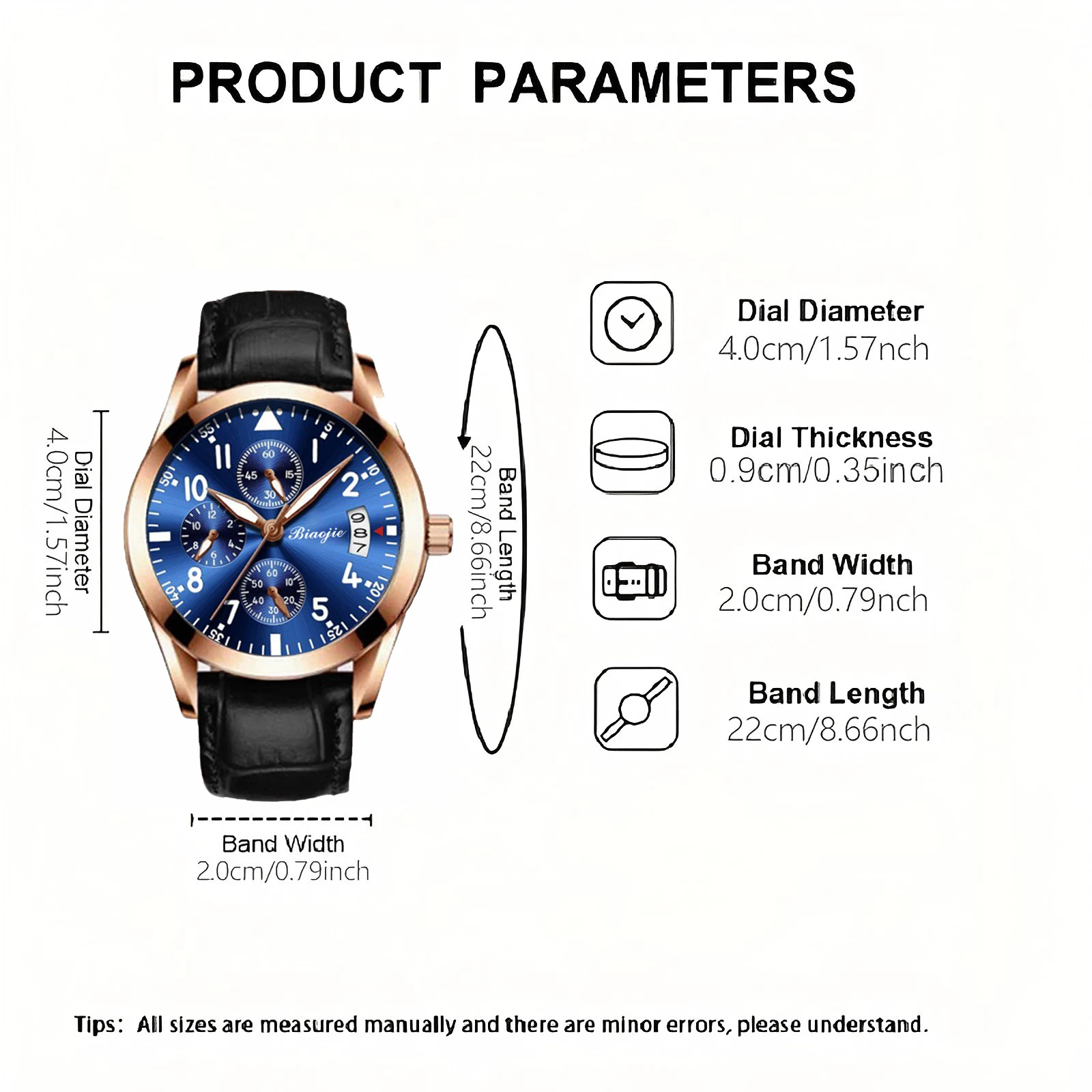 Men's Watch, Quartz Watch, Fashion Casual Watch, Elegant Leather Strap, Round Dial