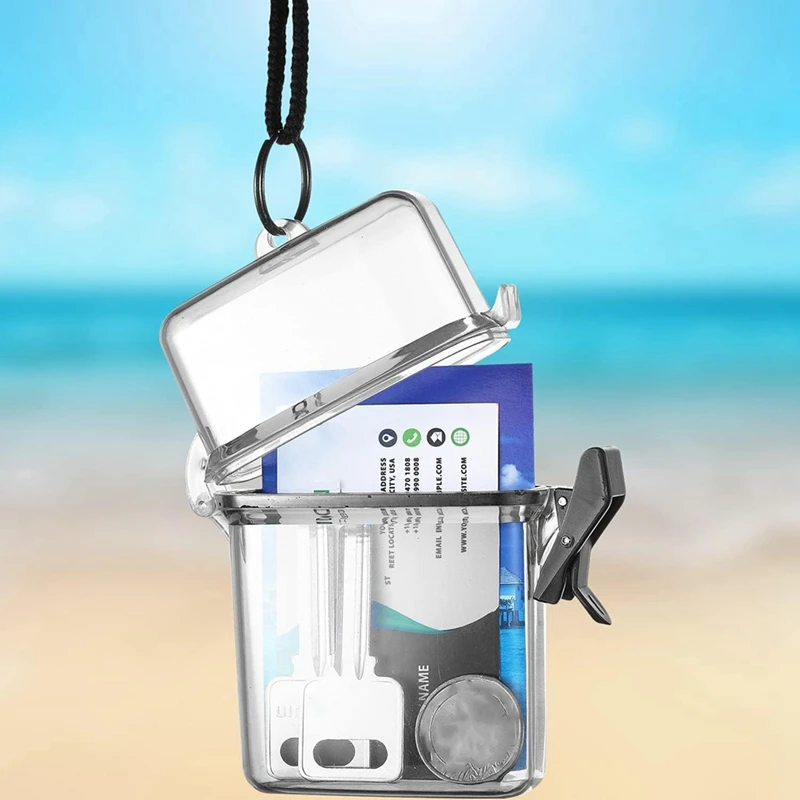 걸이식 고리와 밧줄이 달린 사각형 보관함, 구조 선물, ID 카드홀더 카드홀더 해변 항아리