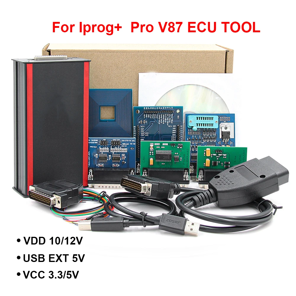 YIQIXIN For IPROG Pro V85 2019 Iprog+ Full Set ECU Car Key Programmer IMMO OBD2 Tool Car Airbag Reset PK DIGIPROG 3 Carprog