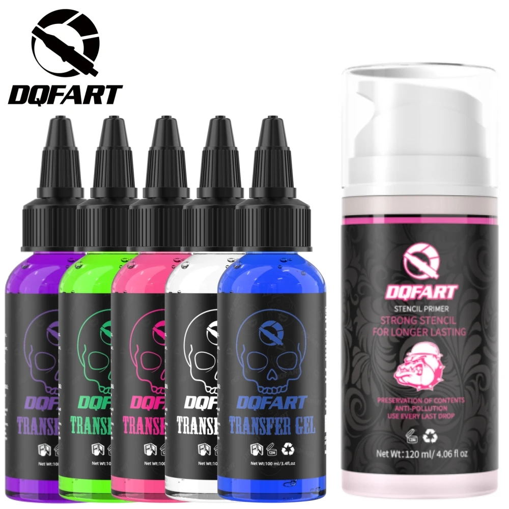 DQFART 100ml 5colors Tattoo Transfer Printing Gel 120ml Tattoo Transfer Spray Safe Supplies Accessories Body Art
