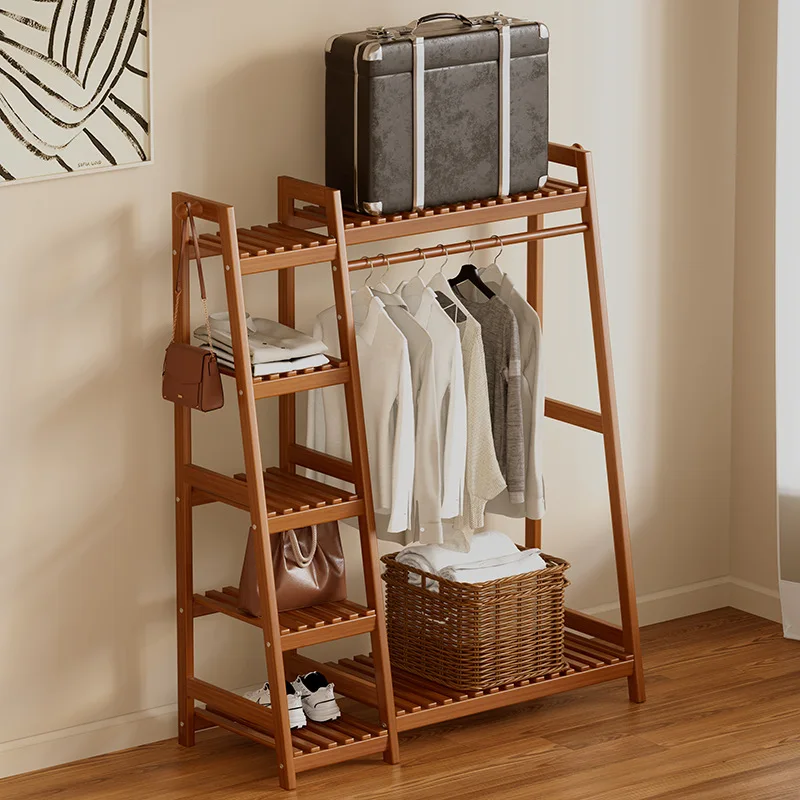 ey-Bamboo coat floor-to-ceiling bedroom multi-functional Stand hanger household simple modern напольная вешалка Hall furniture-