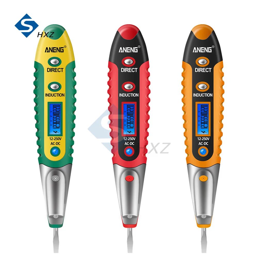 AC/DC 12-250V Digital Test Pencil Tester Electrical Voltage Detector Pen LCD Display Screwdriver for Electrician Tools