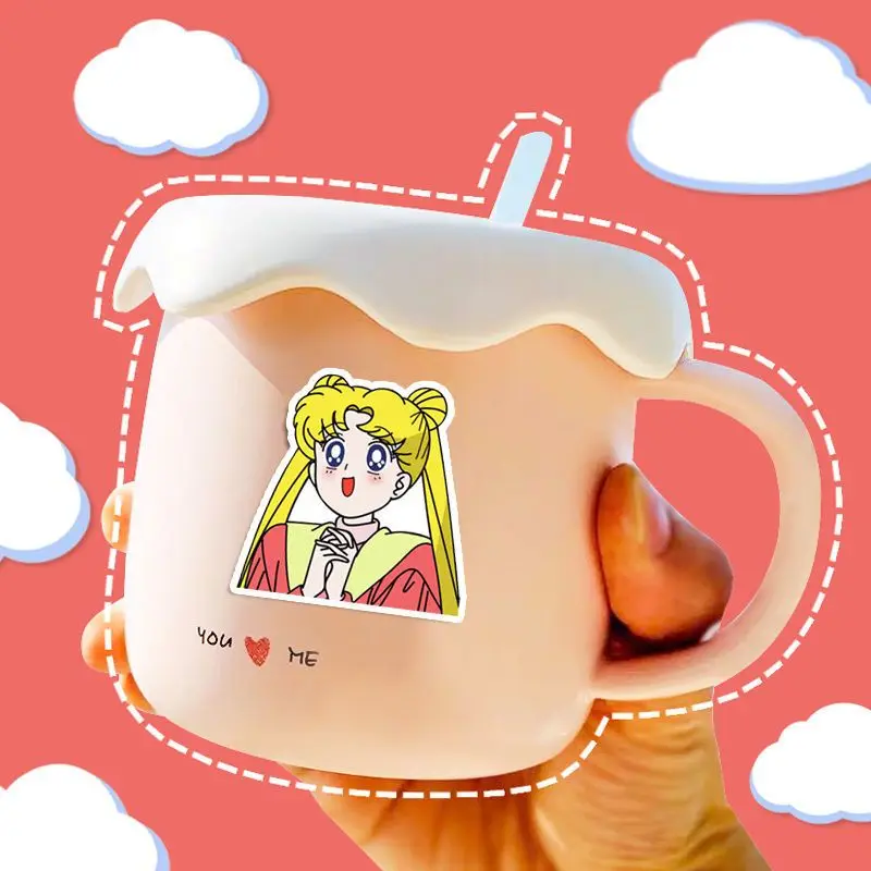 Bandai Sailor Moon Tags Decorative Waterproof Stickers Surprises Comics Souvenirs Trendy Toys Animations Decorations Gifts Cute - view 4