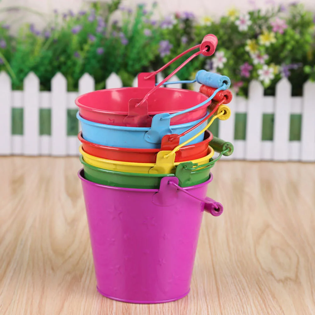 4 pezzi di giocattoli per secchielli da spiaggia per bambini, giocattolo per bambini, ferro da asilo per appendere divertenti