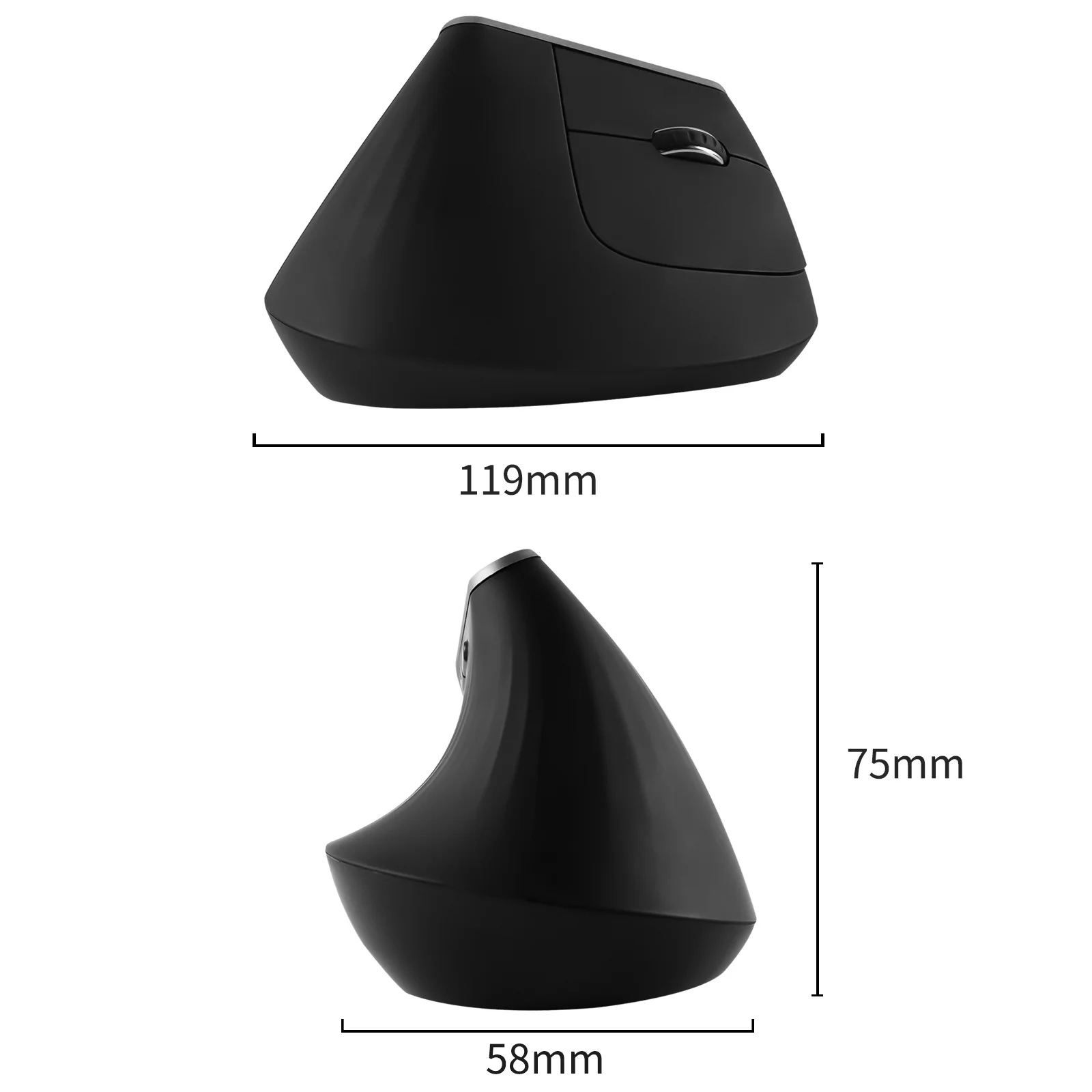 CHYI – souris verticale ergonomique sans fil, périphérique optique USB de jeu sain pour ordinateur fixe et portable, main droite