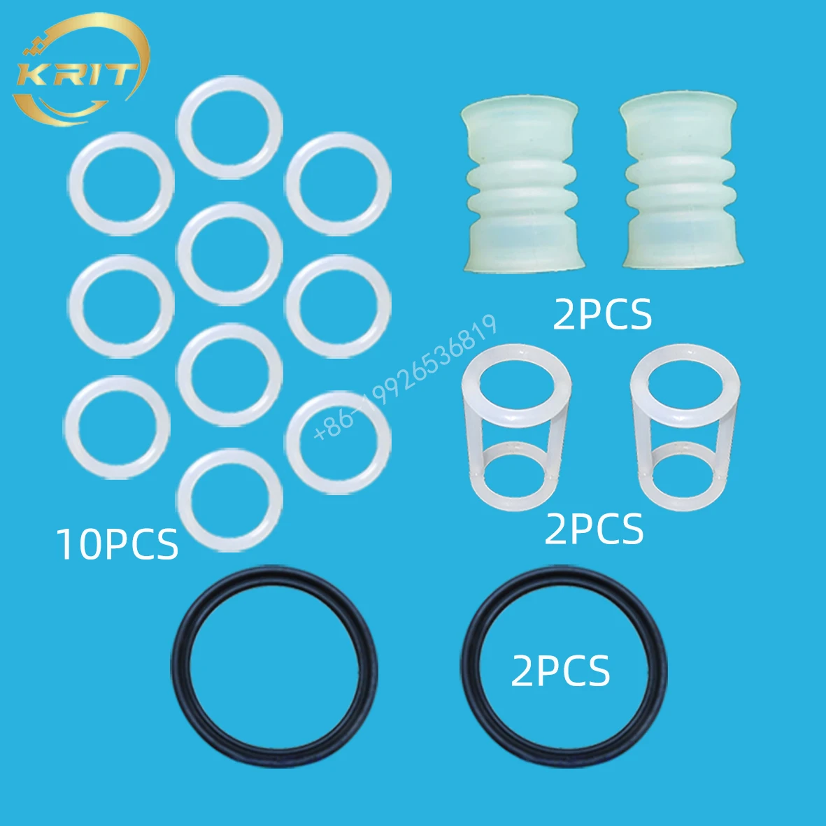 Silicone Sealing Rings Mixed Pack Ice Cream Maker Parts H Shaped O-rings For GS Soft Serve Machines Replacement Total 16 PCS