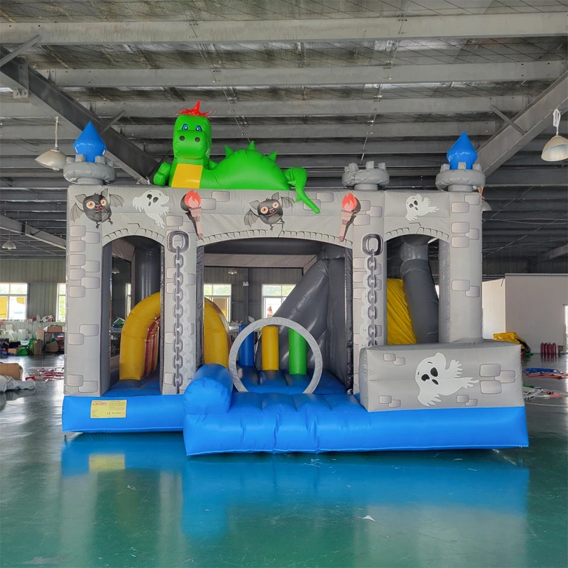 Inflatable Bouncy Combo Dragon Theme Outdoor Entertainment Jumping Bounce Trampoline Customized