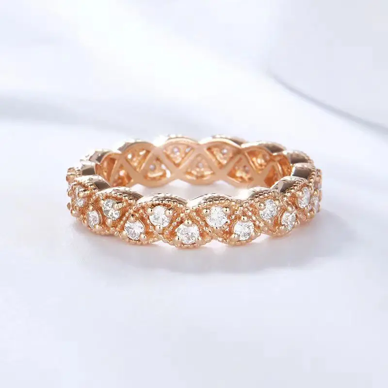 Designer Handcrafted Rose Gold Plated S925 Sterling Silver Men\'s & Women\'s Couple Rings Engraved Wedding & Engagement Gift