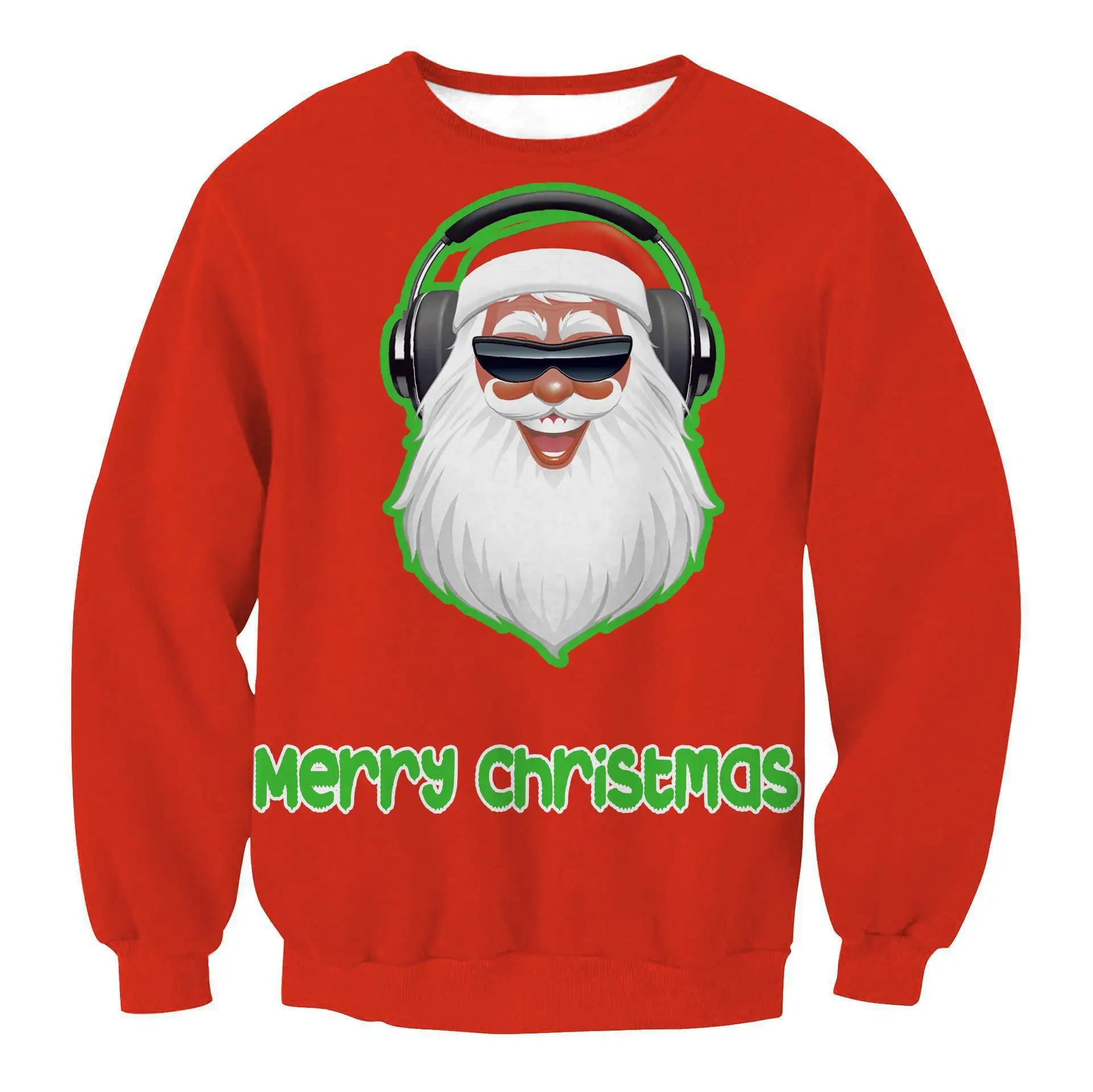 

Merry Christmas Pullover Hoodie Men's Sweatshirts Funny Santa Claus Print Hoodie Long Sleeves Pullover Oversized Men Clothes Top