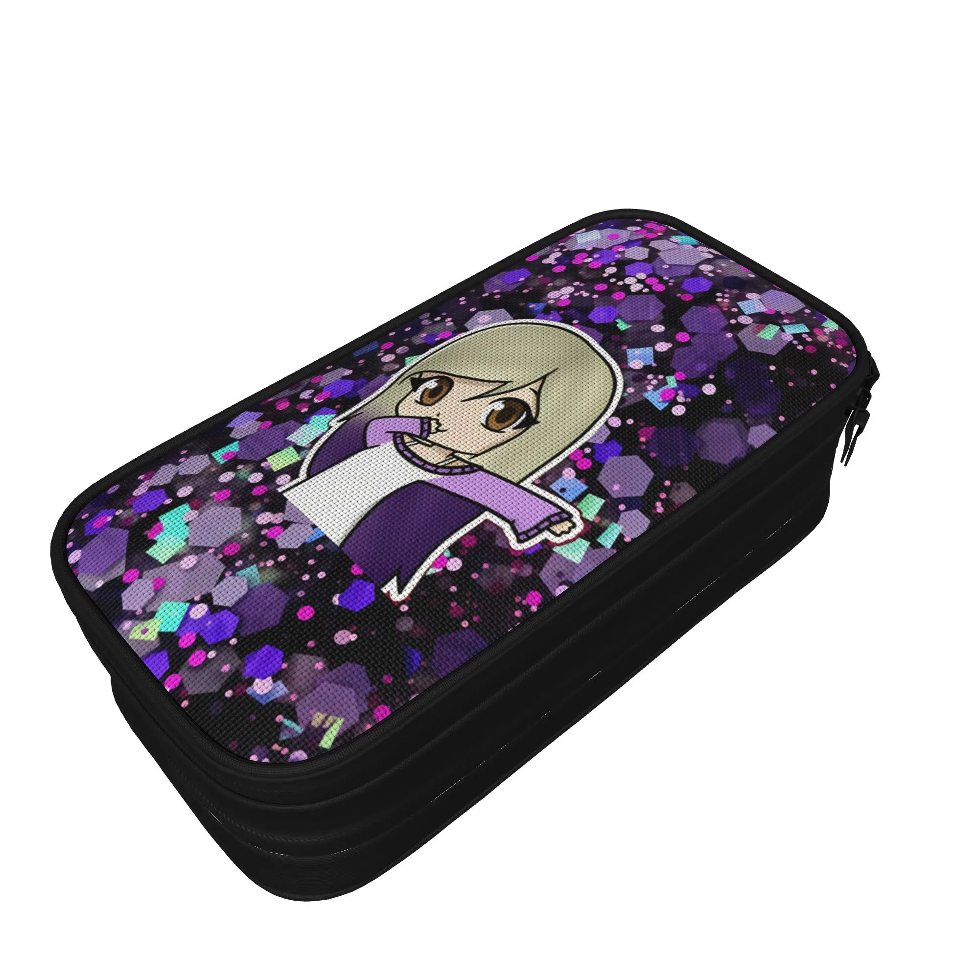 Lyna Vallejos Pencil Case  School Pencil Cases Double Layer Girls Boys Fashion Portable Pencil Box Stationery Organizer