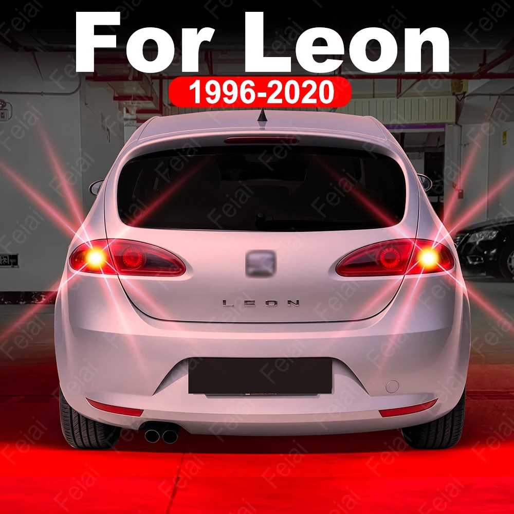 LED Car Rear Brake Light For Seat Leon MK1 MK2 MK3 Accessories Red LED Strobe Stop Lights Bulb Leon ST 1M 1P 5F 1/2/3 Gen 2PCS