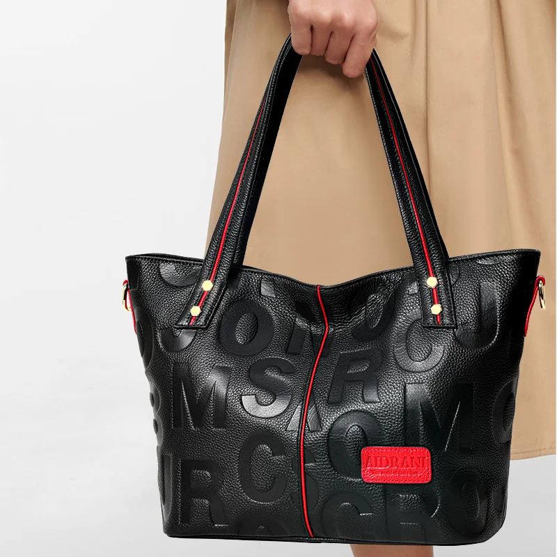 

Aidanni Genuine Leather Bag 2026 New Fashion Top-layer Cowhide Handbag Large Size Shoulder and Crossbody Bag for Women