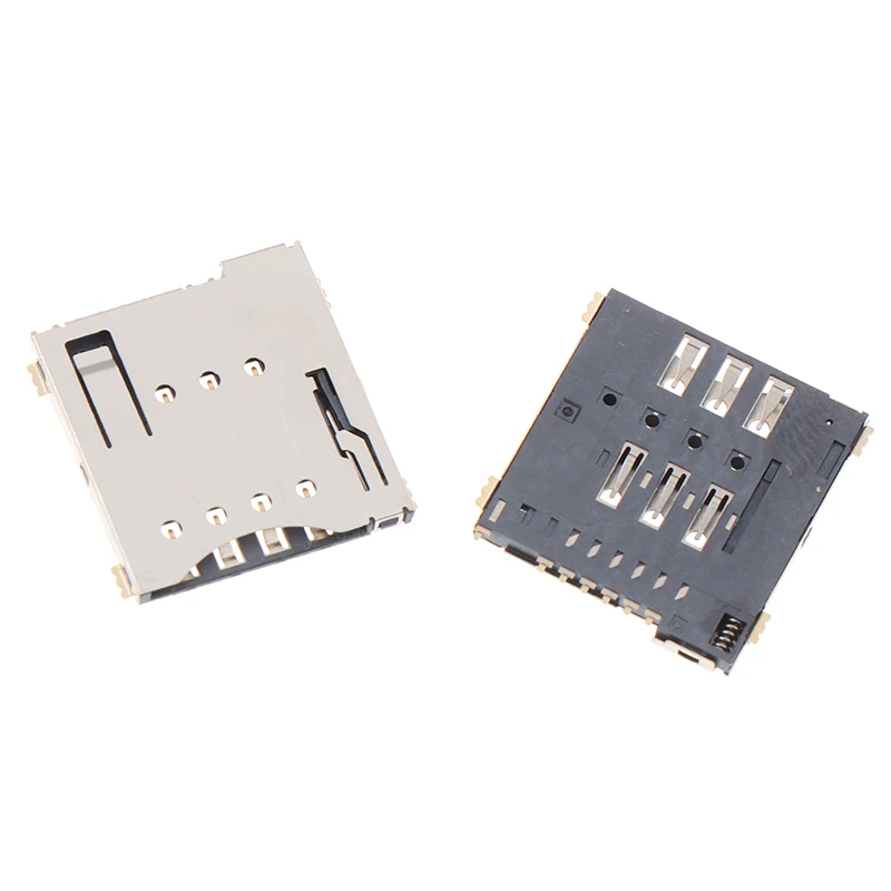 2Pcs MUP-C792 Micro ซิมการ์ด Connector แพทช์ Self-เจาะ6 + 1P/8 + 1P sim ช่องเสียบบัตรซ็อกเก็ต