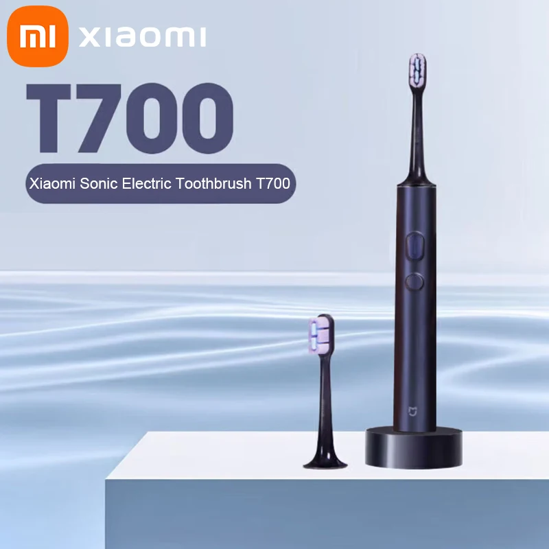 

Электрическая зубная щетка Xiaomi Sonic T700 с беспроводной зарядкой, портативная, полностью водонепроницаемая, для отбеливания зубов, с LED-дисплеем