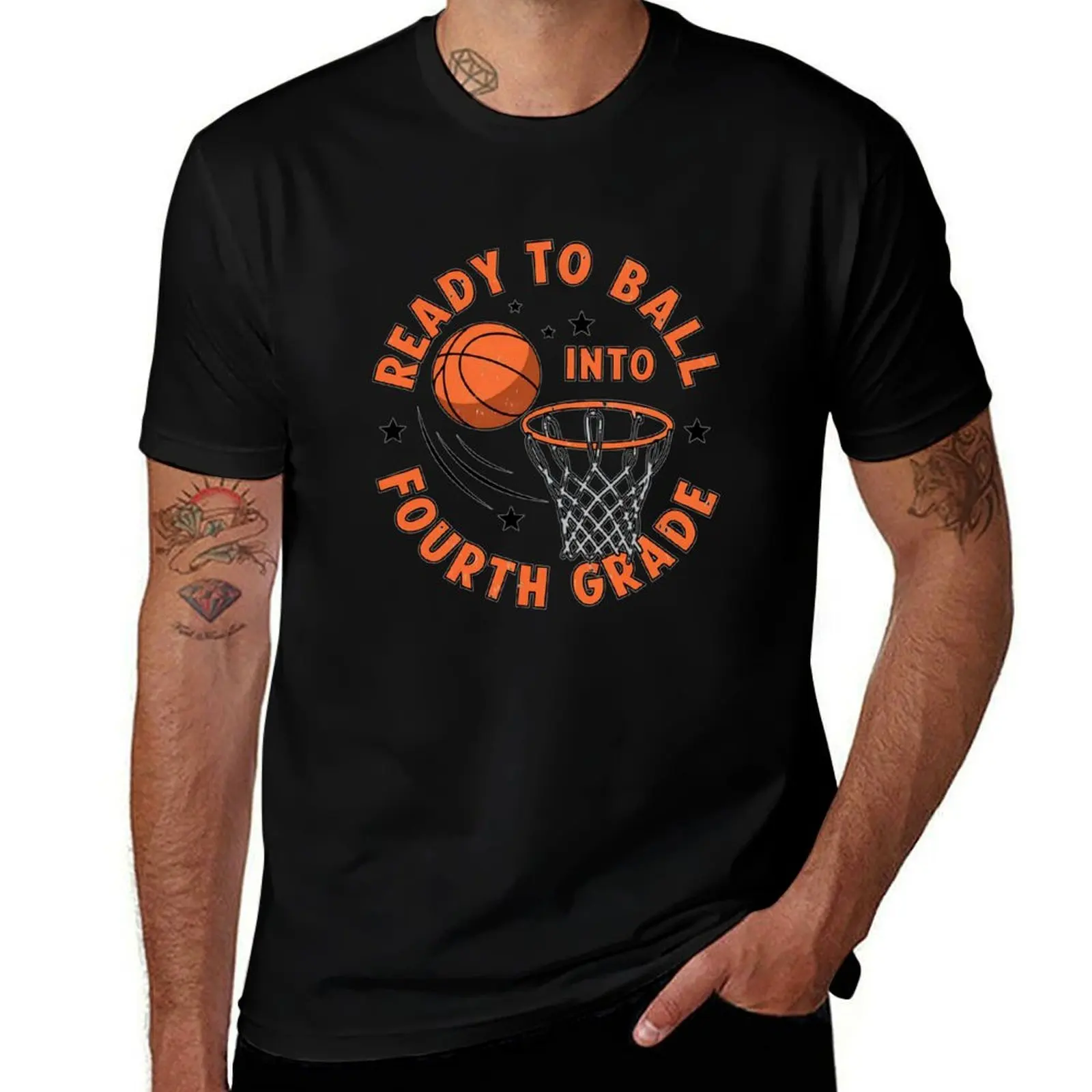 

Ready To Ball Into Fourth Grade First Day Of School T-Shirt Blouse funny costumes graphic t shirts shirts men