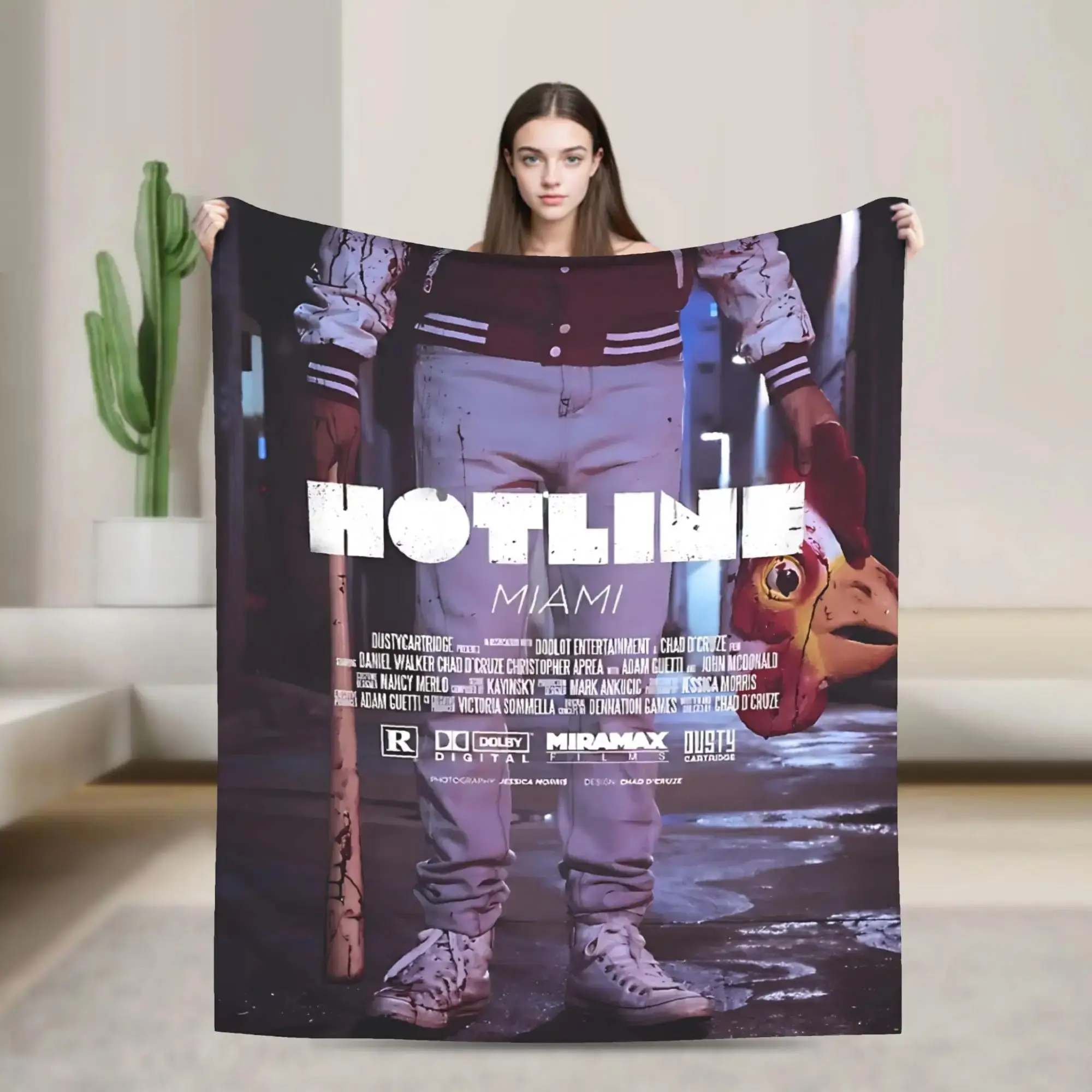 

Hotline Miami The Movie Flannel Blanket Soft Warm Throw for Couch Bed Sofa Picnic or as Fashion Bedspread Cover