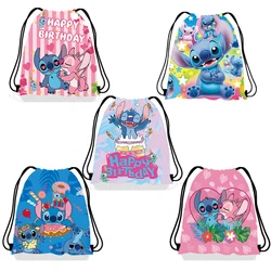 New Disney Lilo & Stitch Drawstring Bag Disney Stitch Party Gift Bags for Kids Birthday Party Baby Shower Supplies Backpack Bags