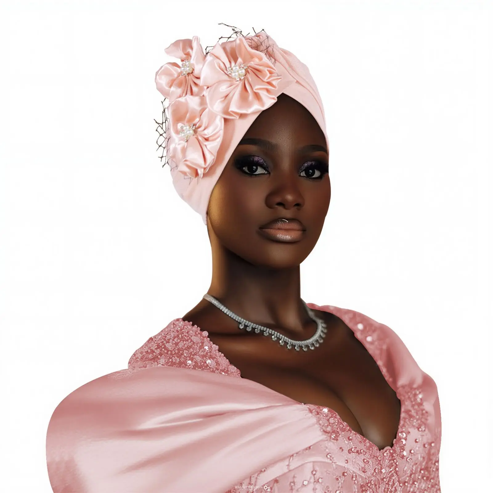 

Ethnic Headwrap Hat African Traditional Style Decor Soft Stretch Head Cover for Casual Daily Wear Head Wrap Bonnet Cover Mujer