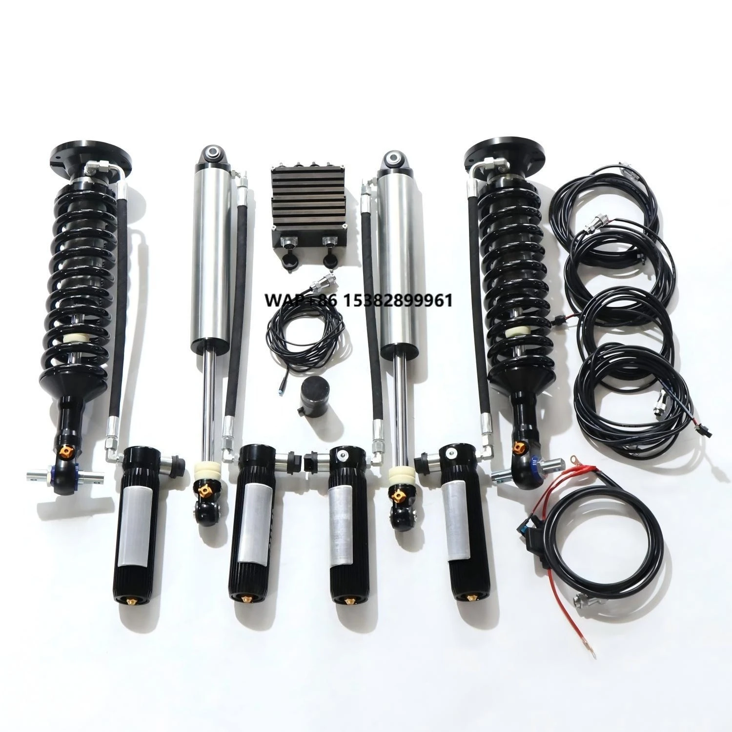 Aumer Remote Electronic Adjustable Shock Absorber 4x4 Off Road Suspension Lift Kit for Suburban Tahoe Yukon GMC Sierra Silverado