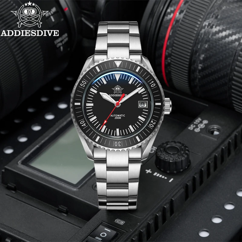 ADDIESDIVE 40mm Watch For Men AD2060 Synthetic Sapphire 20Bar Diving BGW9 Super Luminous NH35A Automatic Mechanical Watch