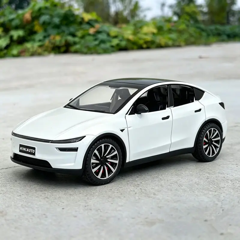 1:24 Modell Y 2026 SUV Legierung Automodell Druckguss Metall Neues Energie-Fahrzeugmodell Hochdetailliert mit Sound und Licht Sammlerstück Geschenk