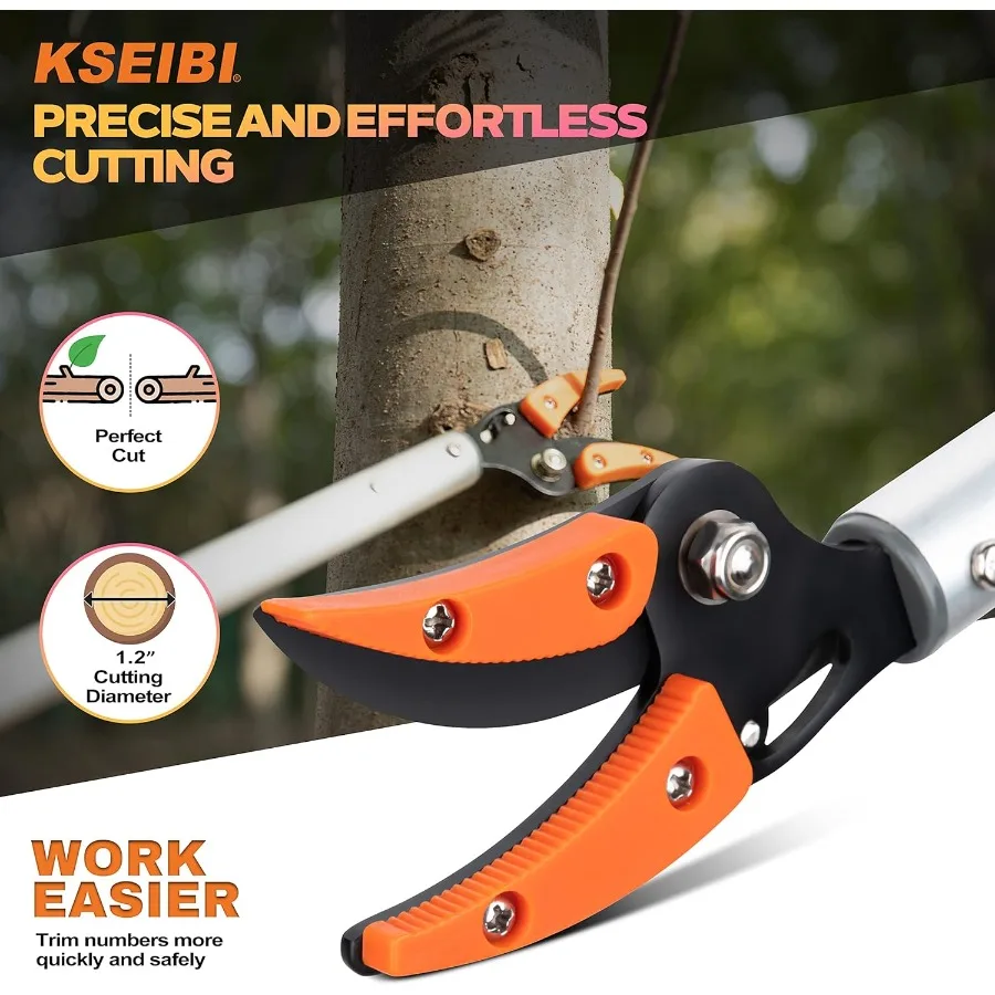 143010 ロングリーチ 3.5フィート（1.0m）カットホールドバイパス剪定ばさみ 軽量アルミニウム製 防錆加工 人間工学に基づいたグリップ 1/4最大切断径 樹木剪定に最適