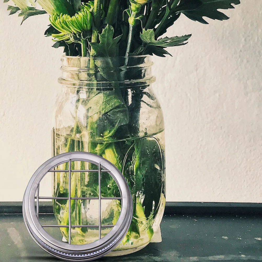 

Sprouting Cover Flower Arrangement Practical Lid Jar Lids Wide Mouth Bean Sprouts Multi-functional Stainless Steel Kit