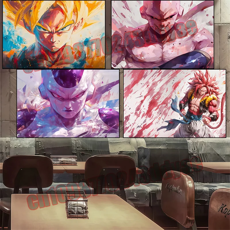 

Anime Dragon Ball Wukong Vegeta Oil Painting Poster Style HD Printing Canvas Creative Painting Home Art Wall Decoration Painting