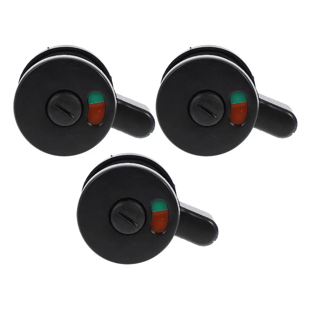3Pcs Privacy Indicator Lock Door Bolt Vacant Occupied Sign for Toilet Restroom Bathroom Keyless Lock Vacant Engaged Indicator