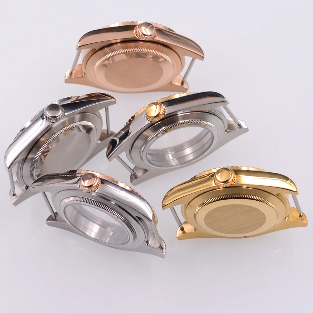 36MM/40MM Watch Case Sapphire Glass Fit NH34 NH35 NH36 PT5000 ETA2824 2836 Miyota 8215 8205 Movement Silver/Gold/Rose Gold image 3