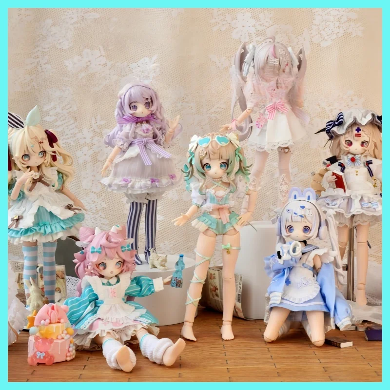 

1/8 Mjd Blind Box Genuine Onemore Movable Eight-Point Doll Toy Desktop Ornament Exquisite Collectible Dessert Party Figure Toys