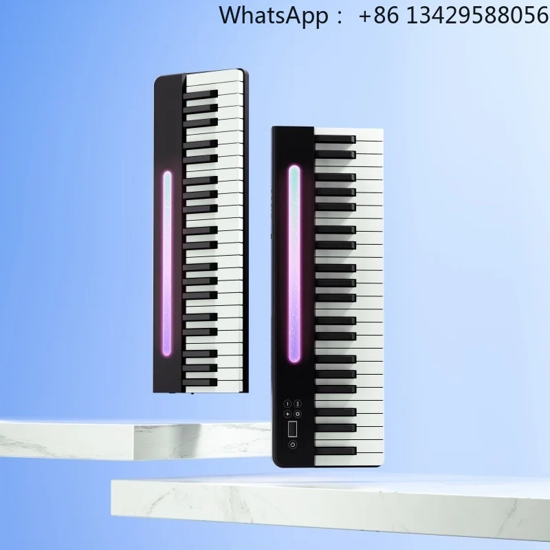v 88 Keys Magnetic Portable Electronic Piano Folding Hand Roll for Adults and Children