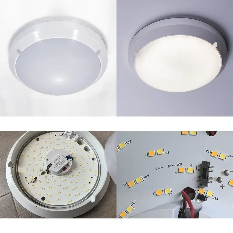 for  IP65 Waterproof LED Ceiling Lamp with Microwave Sensor Optional  Color Temperature  Indoor Outdoor Wall Light Home