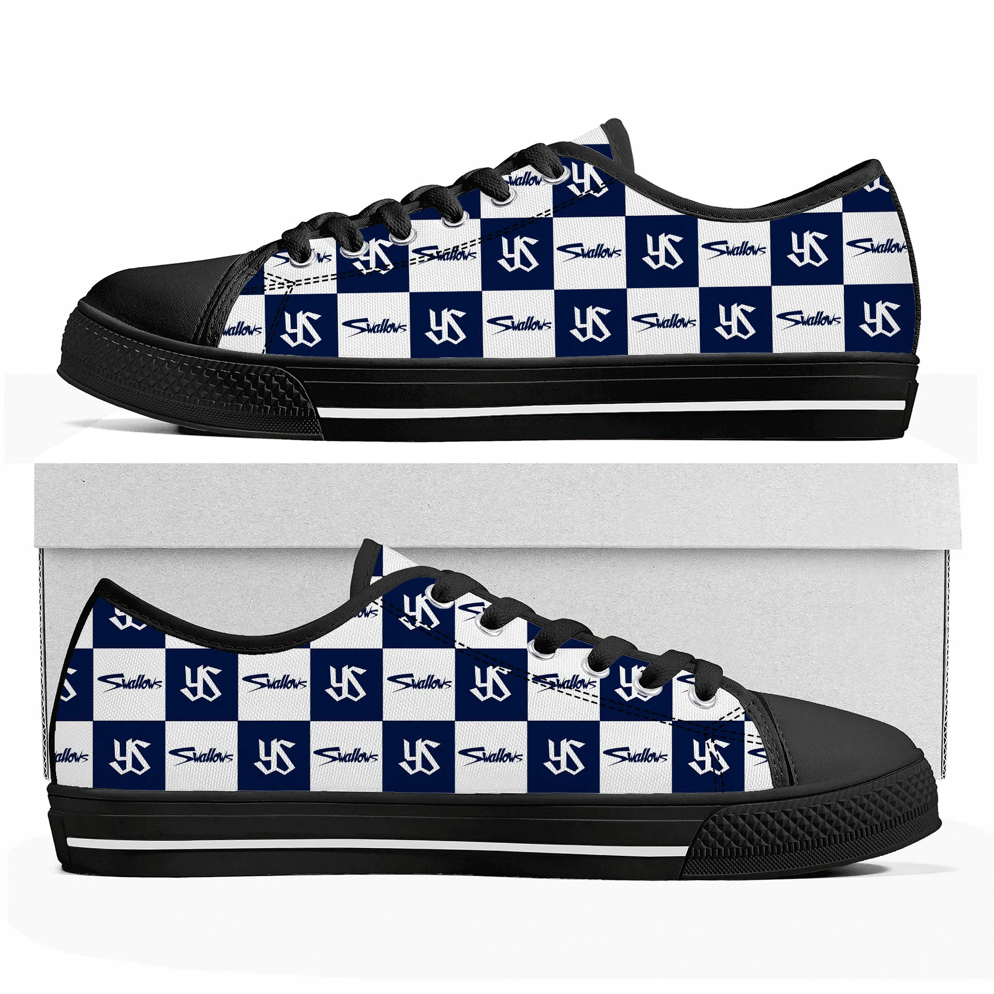 スワローズ Tokyo Swallows baseball Low Top Sneakers Mens Womens Teenager Canvas High Quality Sneaker Casual Custom Made Shoes DIY