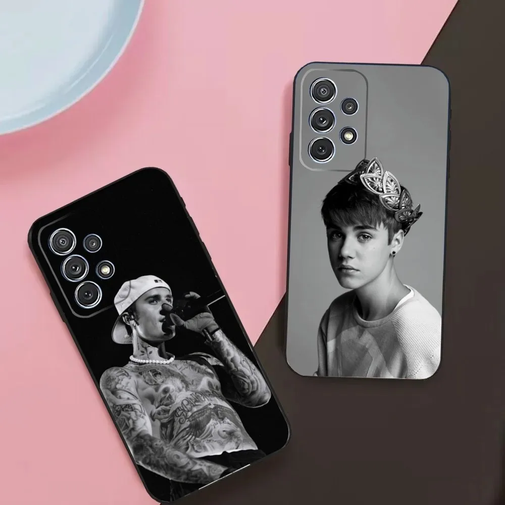 Singer J-Justin B-Bieber Phone Case For Samsung Galaxy A13,A21s,A22,A31,A32,A52,A53,A71,A80,A91 Soft Black Phone Cover