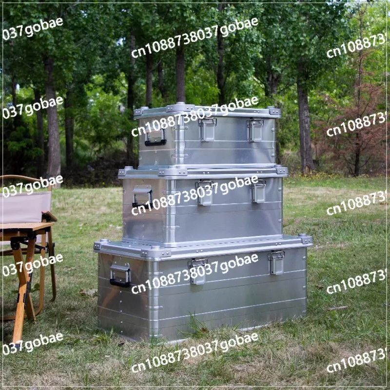 Outdoor Aluminum Alloy Camping Storage Box, Luggage, Large Capacity Convenient Organizing Box