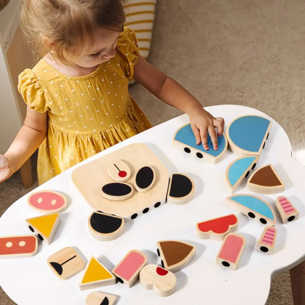 

Jigsaw Toys 3D Animal Puzzles Toys Montessori Character Wooden Face Changing Blocks Challenges Logical Thinking