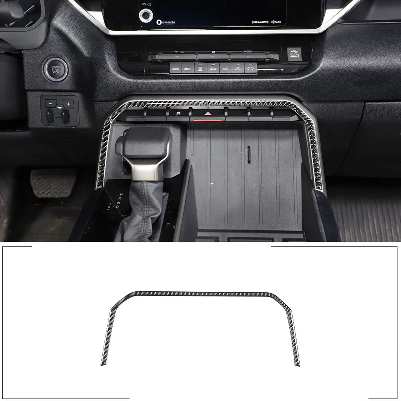 

For Toyota Tundra 2022-2023 Soft Carbon Fiber Car Warning Light Button Frame Cover Trim Sticker Car Accessories