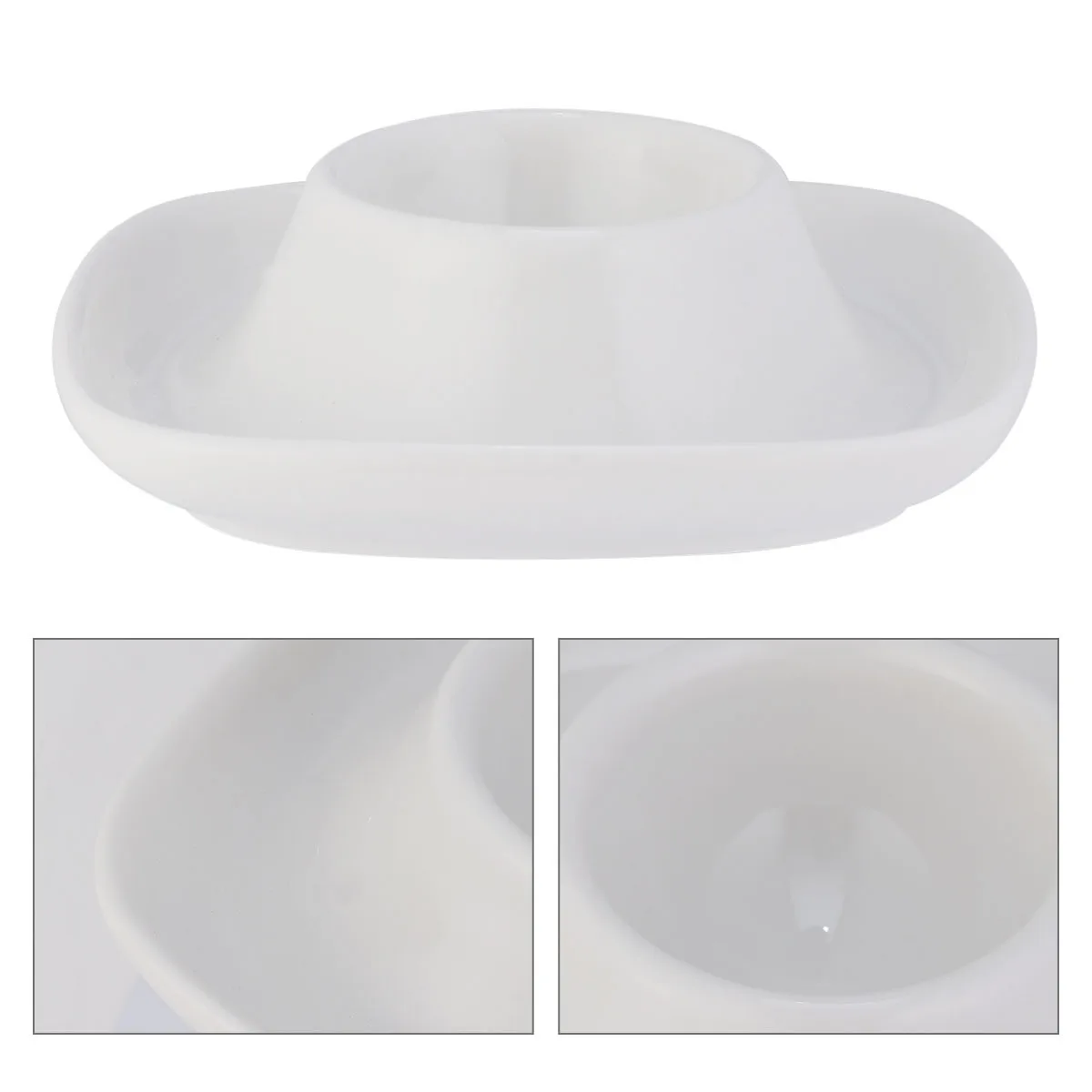 

2 Pcs Ceramic Egg Cup Creatibe Tray Breakfast Holder Kitchen Tools Creative Practical