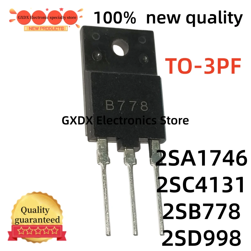 5-10Uds 100% new 2SA1746 2SC4131 2SB778 KTB778 TO3PF 2SD998 KTD998 A1746 C4131 B778 D998 TO-3PF