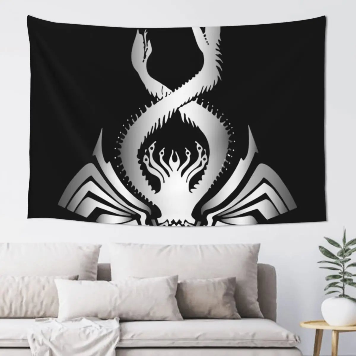 

Thrawn's Chimaera Logo SILVER Tapestry Home Decorators Bedroom Deco Outdoor Decor For Bedroom Tapestry