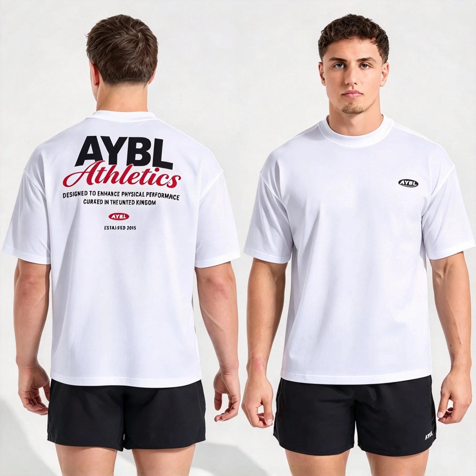 2026 Athletics Script Oversized Fashion GYM Fitness Sports Brand T-Shirt Cotton Graphic Tee Men Women Summer Streetwear